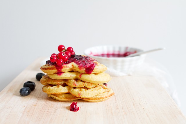 Waffeln am und auf dem Wasser