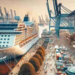 Discovering the Wonders of Hamburg: Kreuzfahrt Hamburg und AIDA Hafen, Concept art for illustrative purpose, tags: die stadt - Monok