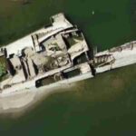 Sunken WW2 warships uncovered after drought hits River Danube, Video Screenshot, tags: nazi-schiffswracks der donau - Youtube