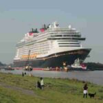 Disney Treasure Blasts its Horns during Maiden Voyage, Video Screenshot, tags: nach - Youtube